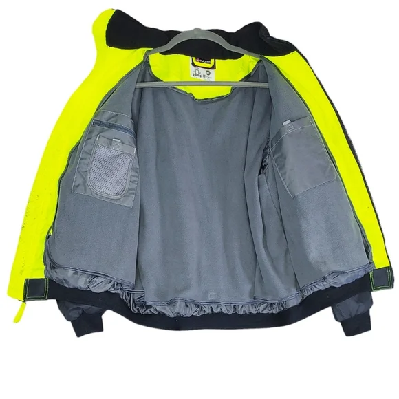 Majestic Size XL Class 3 Hi-Vis Reflective ANSI 3 Type R Lined Bomber Jacket - Picture 4 of 12